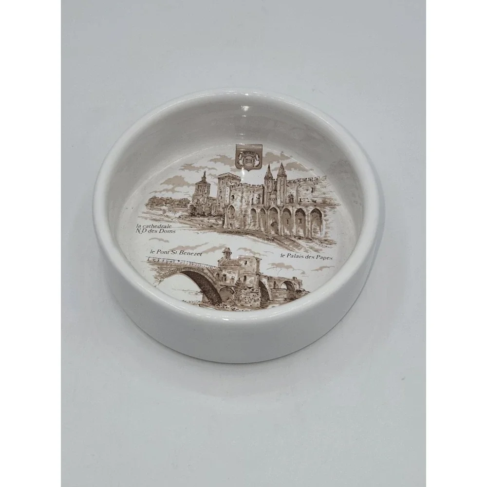 Vintage Graph' & Co France Avignon French Ceramic Souvenir Trinket Dish